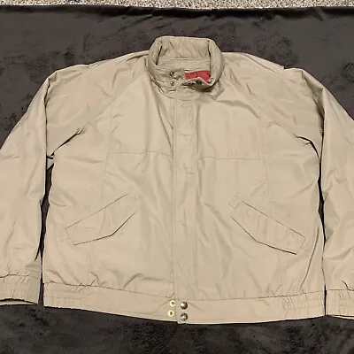 Vintage London Fog Khaki Bomber Jacket With Removable Liner Men's 44 Long • $27