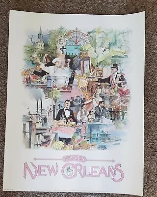 VINTAGE & GORGEOUS 1986 THAT'S NEW ORLEANS POSTER 16 X 21 • $39