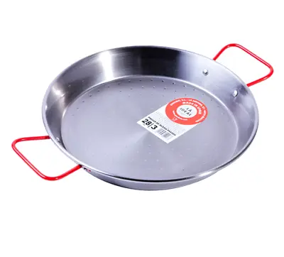28cm Polished Steel PAELLA PAN Garcima - UK STOCK - FREE NEXT DAY DELIVERY • £12.25