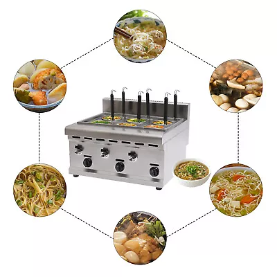 Commercial 6 Hole Noodle Cooking Machine Electric Pasta Cooker W/6 Basket Filter • $302.10