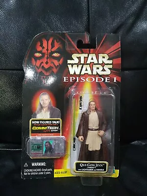 Star Wars Episode 1 Qui-Gon Jinn With Commtech Chip • $30