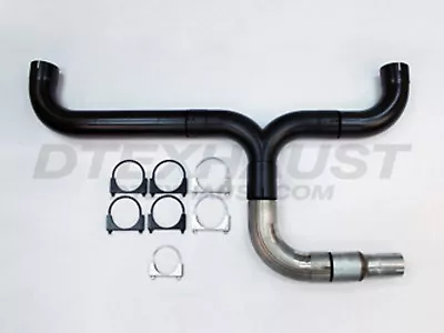 Dk-400bk Exhaust Black Powder Coated 409 Stainless Diesel Dual Stack Kit 4 Inch  • $439.99