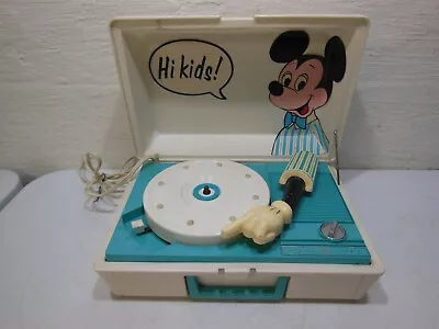 Vintage Mickey Mouse Disney Portable Record Player Turntable • $39