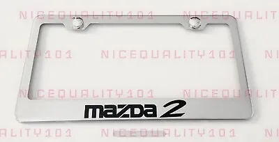 Mazda 2 Stainless Steel Finished License Plate Frame Holder Rust Free • $12.99