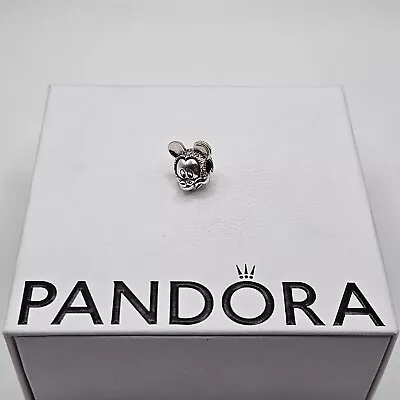 Genuine Pandora Disney Pave Shimmering Mickey Mouse Head Charm ALE 925 #797495CZ • £40