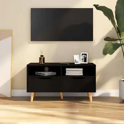 $127.99 • Buy TV Cabinet Black 90x40x48.5 Cm Engineered Wood VidaXL
