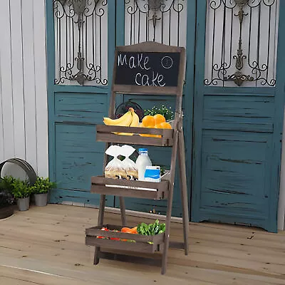 Large Wooden Pavement Sign A-board Chalkboard Shop Pub Cafe Plant Stand Shelf UK • £31.96