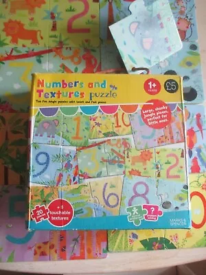 Marks & Spencer Counting Numbers And Textures  Jigsaw  Puzzle Age 1-4👦🏻👧🏼 • £3