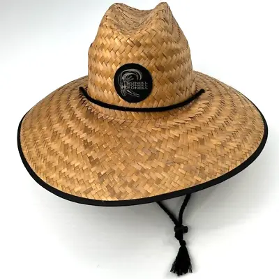 $32.27 • Buy O'Neill Hat Men One Size Straw Patch Spell Out Wide Brim Beach Sun Strap Cruise