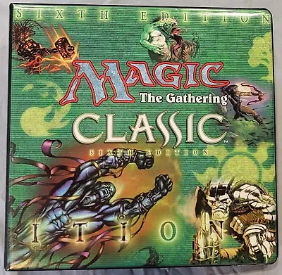 Magic The Gathering (MTG) Sixth Edition 3-ring Binder (1999) • $90