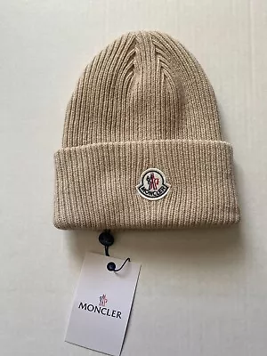 Moncler Beanie Brand Beige New With Tags • $34.99