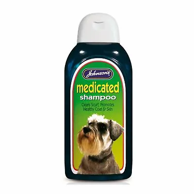 £8.56 • Buy Johnsons Medicated Anti Dandruff Bacterial Shampoo For Dog Dry Flaky Skin Coat
