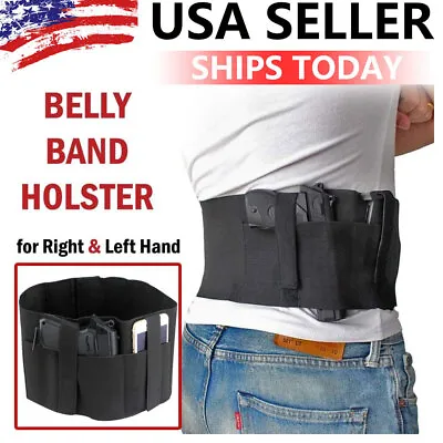 Tactical Belly Band Holster For Concealed Carry Gun Pistol Elastic Waistband US • $9.55