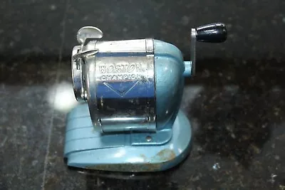 Vintage Desk Pencil Sharpener Metal Manual Crank Handle By Boston Champion  • $24.95