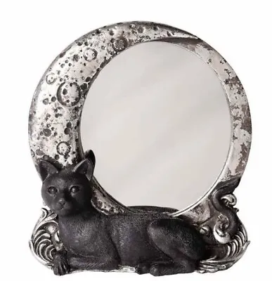 £27.95 • Buy Night Cat Mirror, Moon Witch Familiar Gothic Feline Pagan Gift, Alchemy England