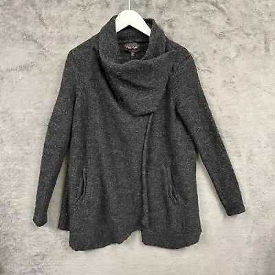 £19.95 • Buy Phase Eight Wrap Over Cardigan  Size 10 Wool Blend Long Sleeve Dark Grey