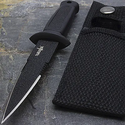 6.5  SURVIVOR TACTICAL MILITARY HUNTING BOOT KNIFE Survival Fixed Blade Stiletto • $6.95