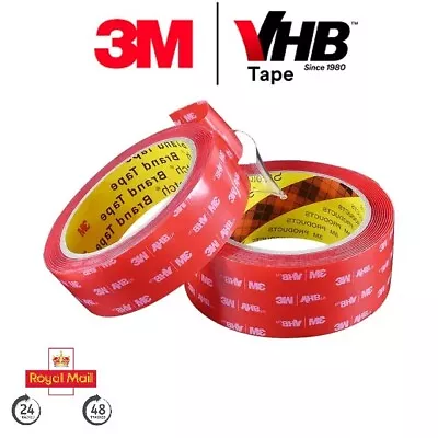 3M™ VHB™ Double Sided Tape Strong Sticky Heavy Duty Adhesive Tape Clear Roll • £15.95