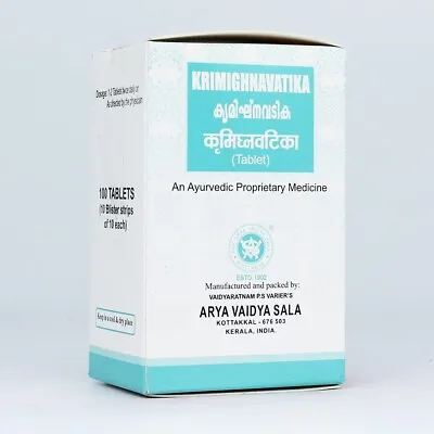 Krimighna Vatika 100 Tabs Kottakkal Ayurveda | Free Shipping Herbal Product • $13.99