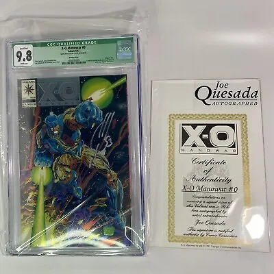 CGC 9.8 Qualified X-O Manowar #0 (8/93) Valiant Joe Quesada Signature W/ COA • $149