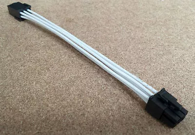 £5.99 • Buy 6 Pin PCIE Pci E GPU Power Supply PSU Extension Cable - 16awg White 30cm