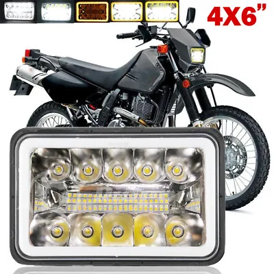 Motorcycle Square 4x6  LED Headlight Halo DRL DIY Upgrade For Suzuki DRZ/DR650 • $30.99