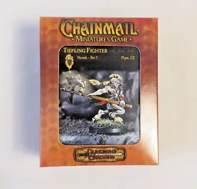 D&D CHAINMAIL Miniature War Game TIEFLING FIGHTER Metal Mini WOTC OOP • $11