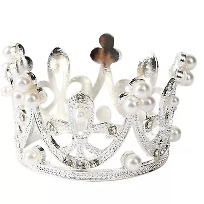 Pet Hair Crown Shiny Decorative Rhinestone Mini Full Round Dog/cat Crown • $9.37