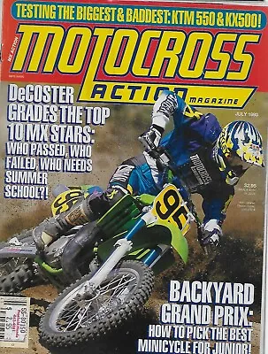 Motocross Action Magazine - KX500 Cover - July 1993 Issue Motocross Supercross • $9.89