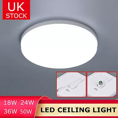 LED Ceiling Lights Round Panel Down Light Living Room Kitchen Bathroom Lamp New • £7.30
