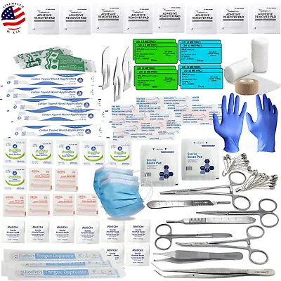 $29.99 • Buy First Aid First Responder Trauma Kit Family Survival All Purpose First Aid 140pc
