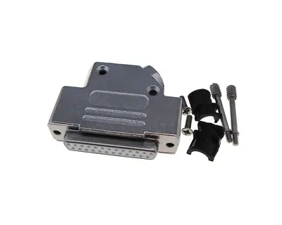 DB25 Female D-Sub Connector W/ Two Piece Backshells Hoods Metal - Rigth Angle • $6.95