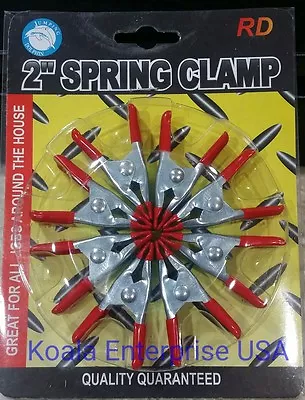 8 Pcs Pack Mini Spring Clamp Set 2 Inch Metal  Spring Clamp Clips  • $7.99
