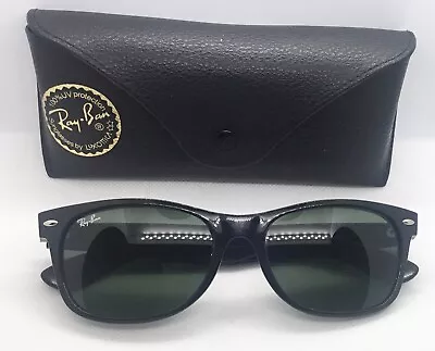 Authentic Ray Ban RB2132 55mm  NEW WAYFARER ALL Black Sunglasses /case CLASSIC • $65