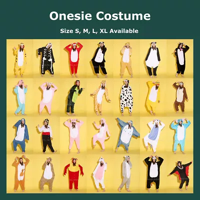 $26.95 • Buy Unisex Adults Children's Fleece Onesie Kigurumi Animal Pyjamas Cosplay Costumes 