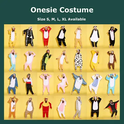 Unisex Adults Children's Fleece Onesie Kigurumi Animal Pyjamas Cosplay Costumes  • $26.95