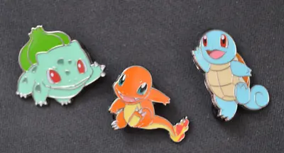 £12 • Buy Pokemon Go TCG Pin Badge Set: Bulbasaur, Charmander & Squirtle