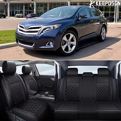 For Toyota Venza 2009-2016 2021-2023 Car Seat Cover Full Set Cushion PU Leather • $149.29
