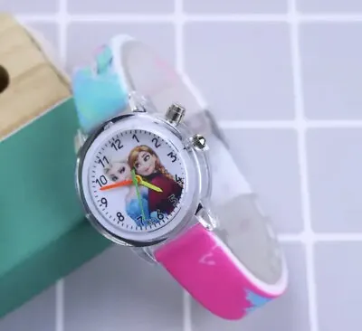 Frozen Watch For Kids Ana And Elsa Princess Wrist Watch Girls Light Up Led • $6.99