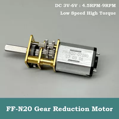 12mm DC 3V-6V 5V 8RPM Slow Speed Mini N20 Full Metal Gear Box Motor Large Torque • $2.95