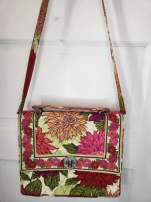 Vera Bradley Julia  Hello Dahlia  Retired Handbag Crossbody Purse • $24.99