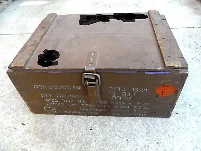 Idf Zahal Ammunition Ammo Wooden Wood Box Crate Of Israeli Army Empty W/ Pouches • $145