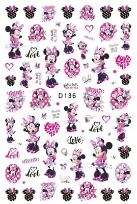 Minnie Mouse  Pink Nail Art Stickers • $3.89