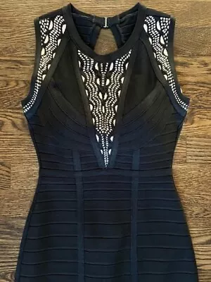 $500 • Buy Herve Leger Maxi Bandage Dress - Black, Size Xs, Sewn-in Cups