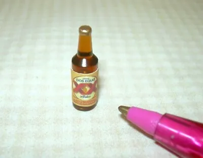 Miniature Beer Bottle #13 For DOLLHOUSE 3/4  Tall 1:12 Scale • $2.98