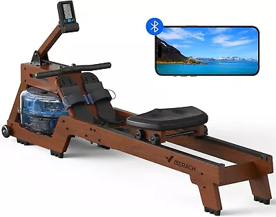 Water Rowing Machine For Home Use Finest Solid Wood Row W/ Professional Monitor • $494.99