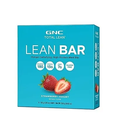 GNC Total Lean Bar Hunger-Satisfying High-Protein Strawberry Meal Bar 5 Count • $21.89