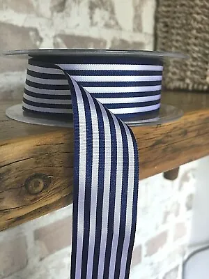 £1.95 • Buy Berisfords 25mm. / 1 Inch Wide Candy Striped Ribbon In 5 Colours