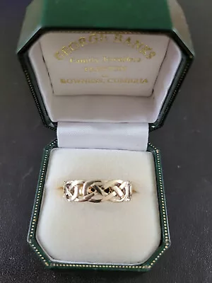 Mens 9ct Solid Gold Celtic Wedding Ring 4g Rarely Worn. • £36.69