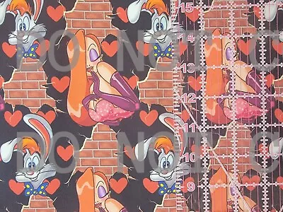 Custom 100% Cotton Woven Fabric Roger Rabbit Movie By The 1/4 Yard 9x56 • $5.49